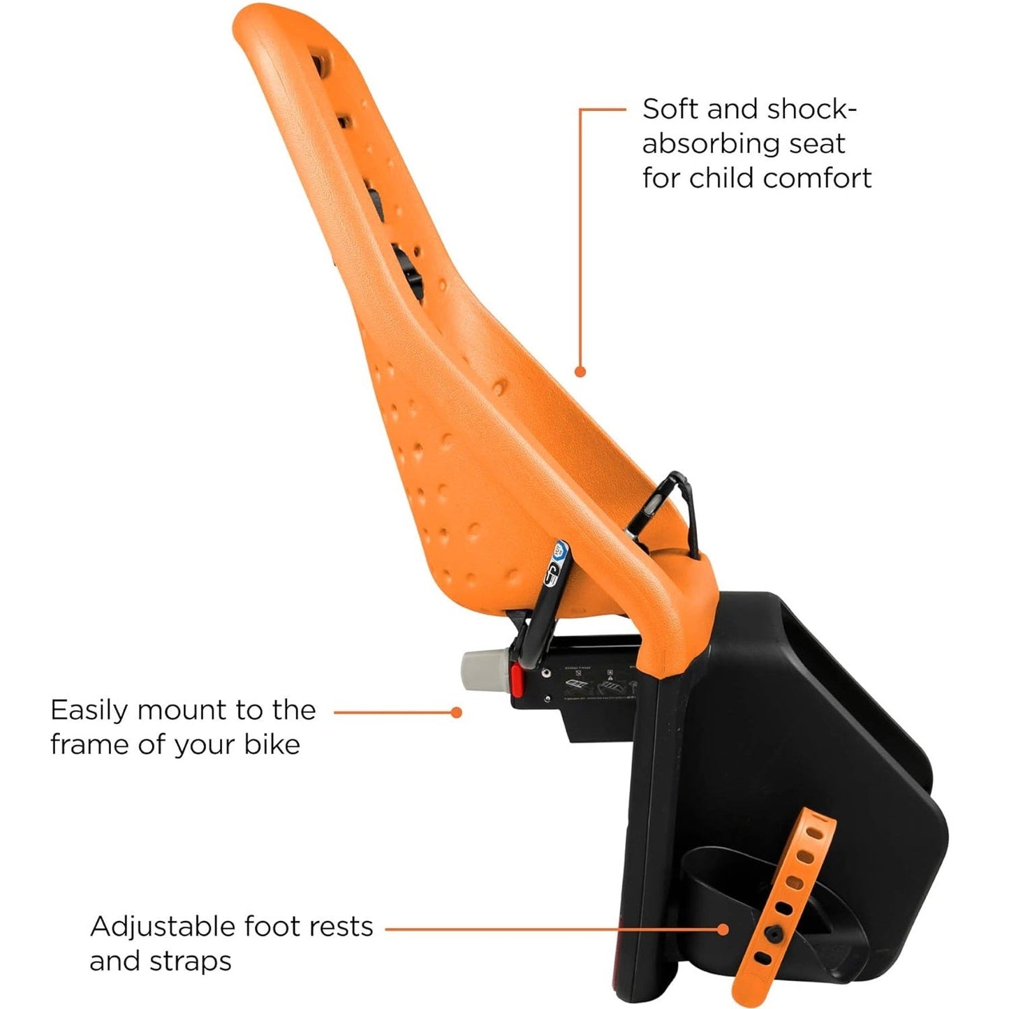 Thule Yepp Maxi rack-mounted child bike seat orange