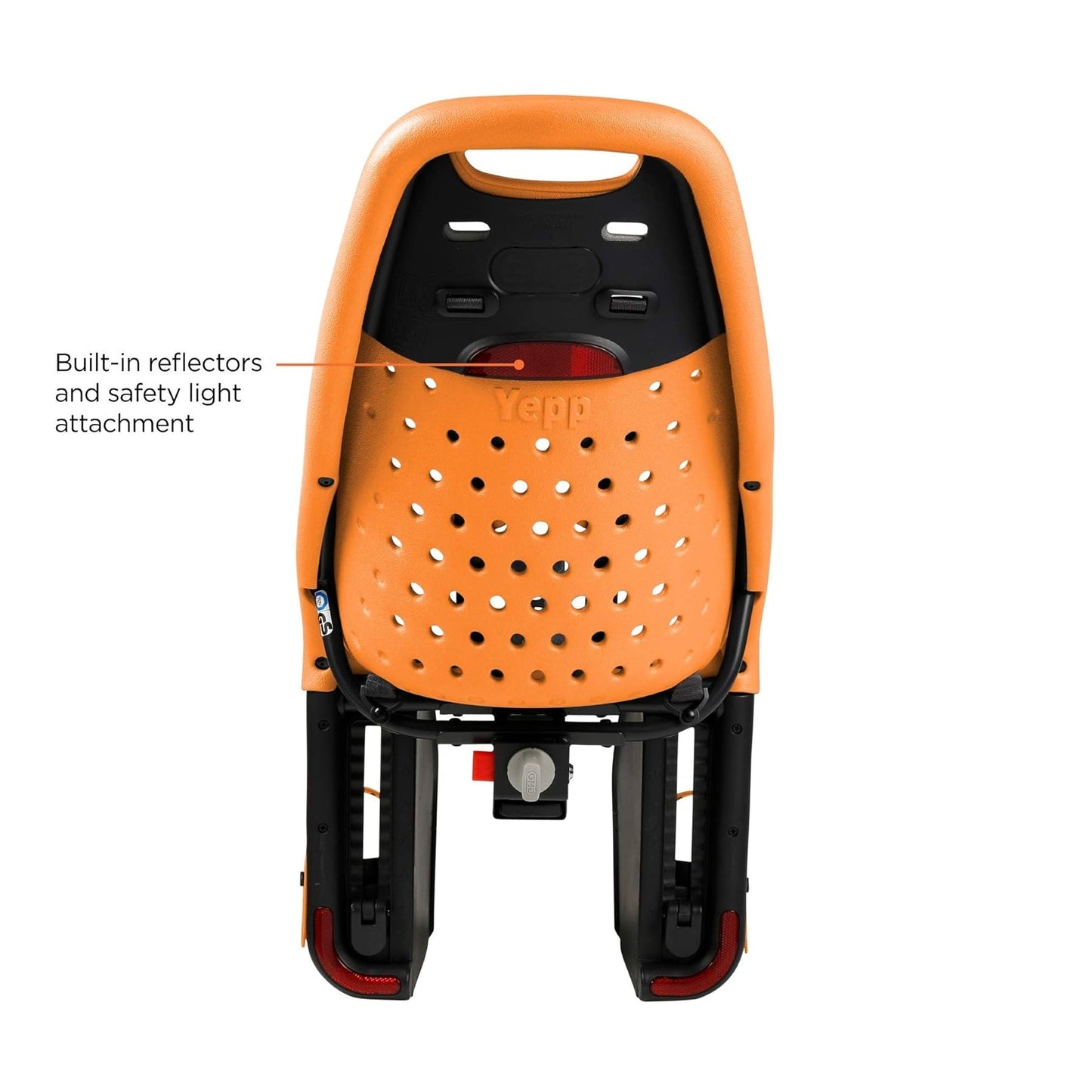 Thule Yepp Maxi rack-mounted child bike seat orange perforated shell