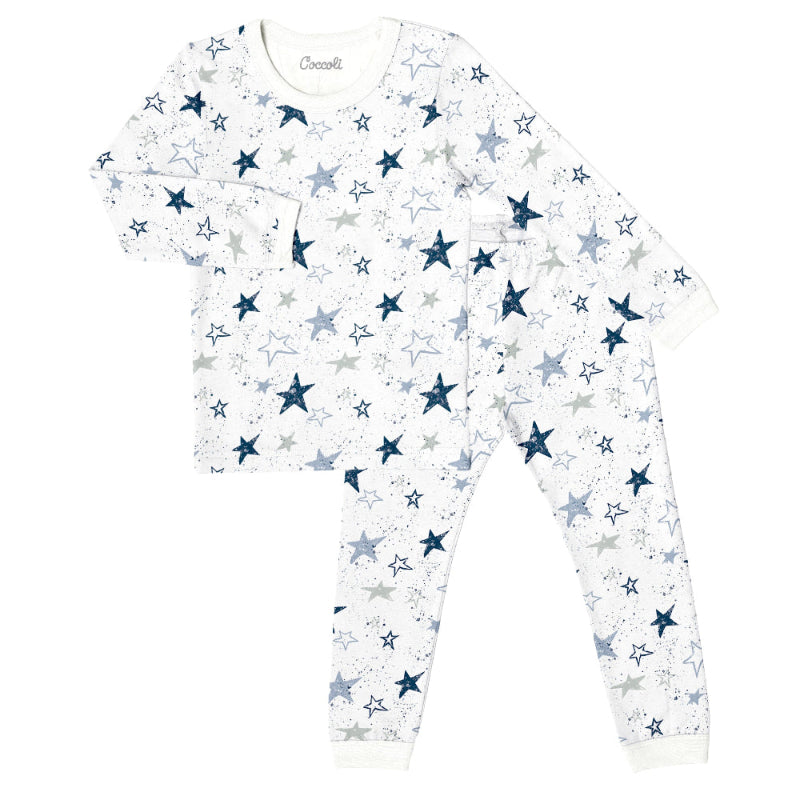 Coccoli Kid Long Sleeve Modal Pyjama Stars On Cream