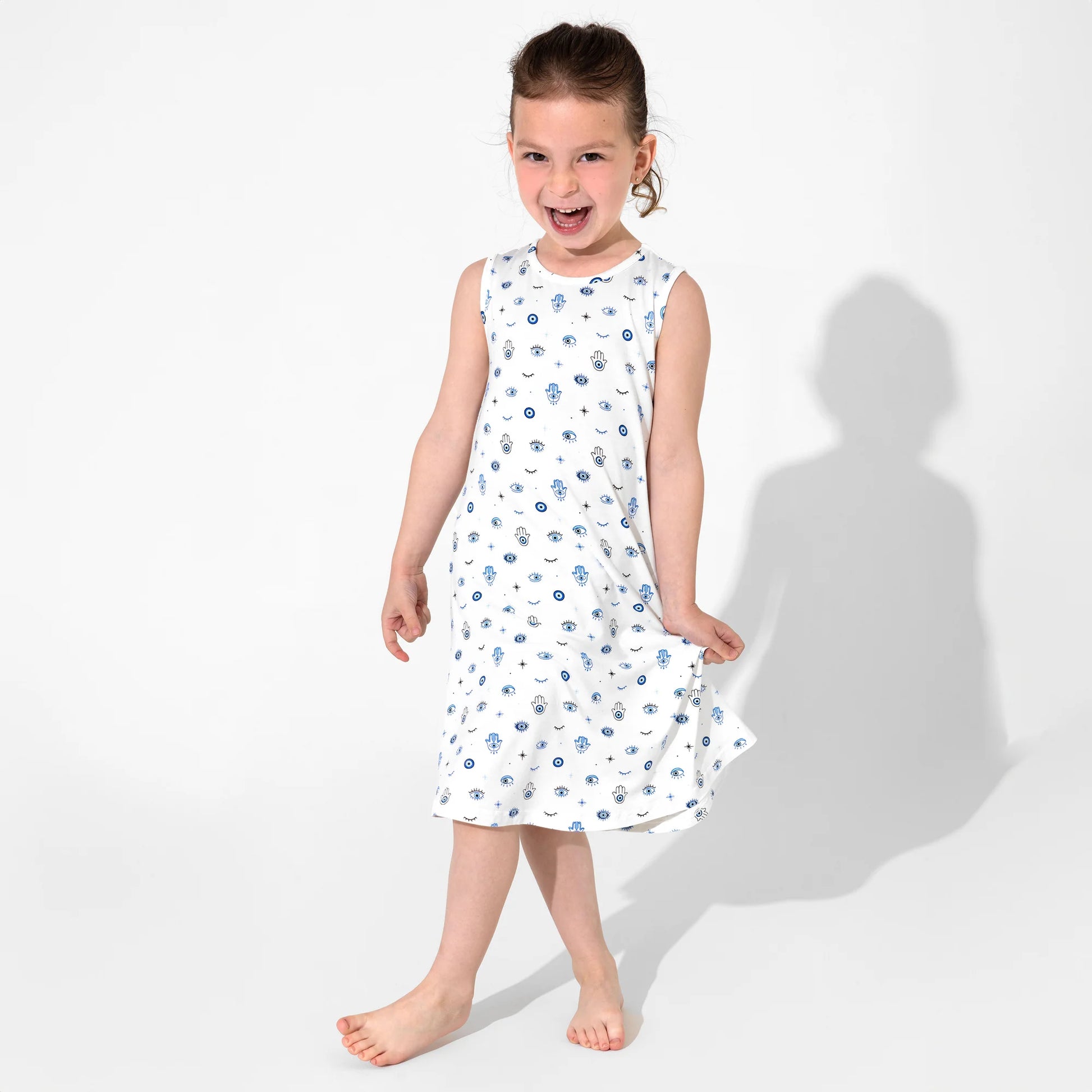 BELLABU BEAR THE EYE BAMBOO GIRLS SLEEVELESS DRESS