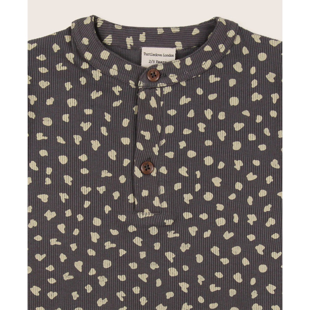 Turtledove London Animal Print Short Set Charcoal