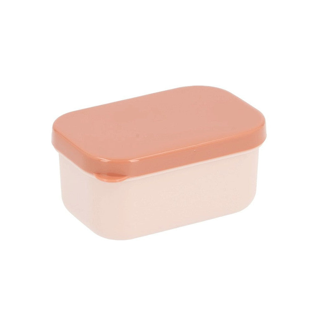 Tutete kids bento lunch box, peach lid, pale peach plastic container