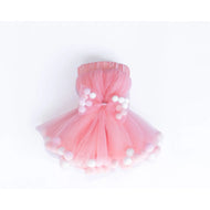 Tutu Joli Llc 2Pc Dust Rose Kids Pom Pom Tutu&Bow Hair Tie