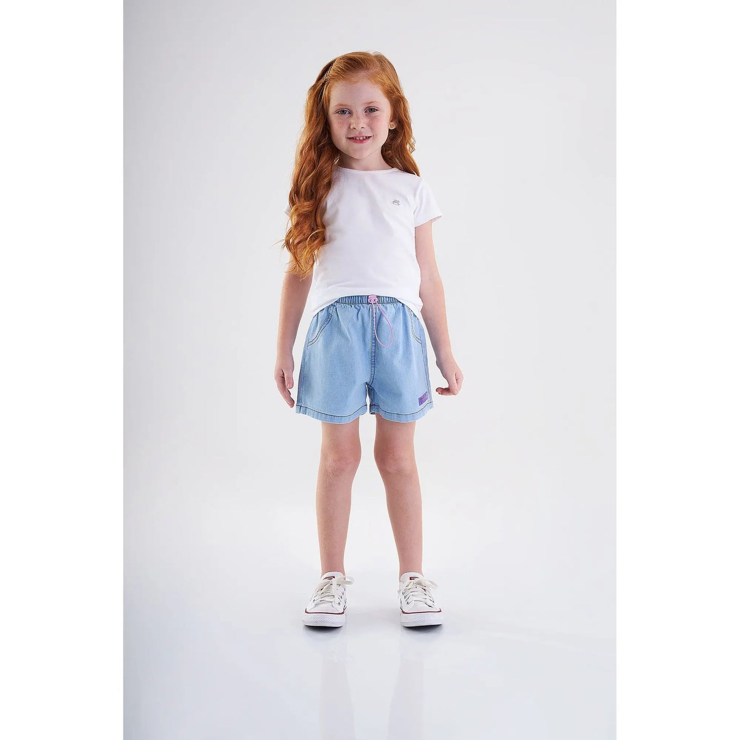 UP BABY GIRL JEANS SHORTS BLUE - baby enRoute