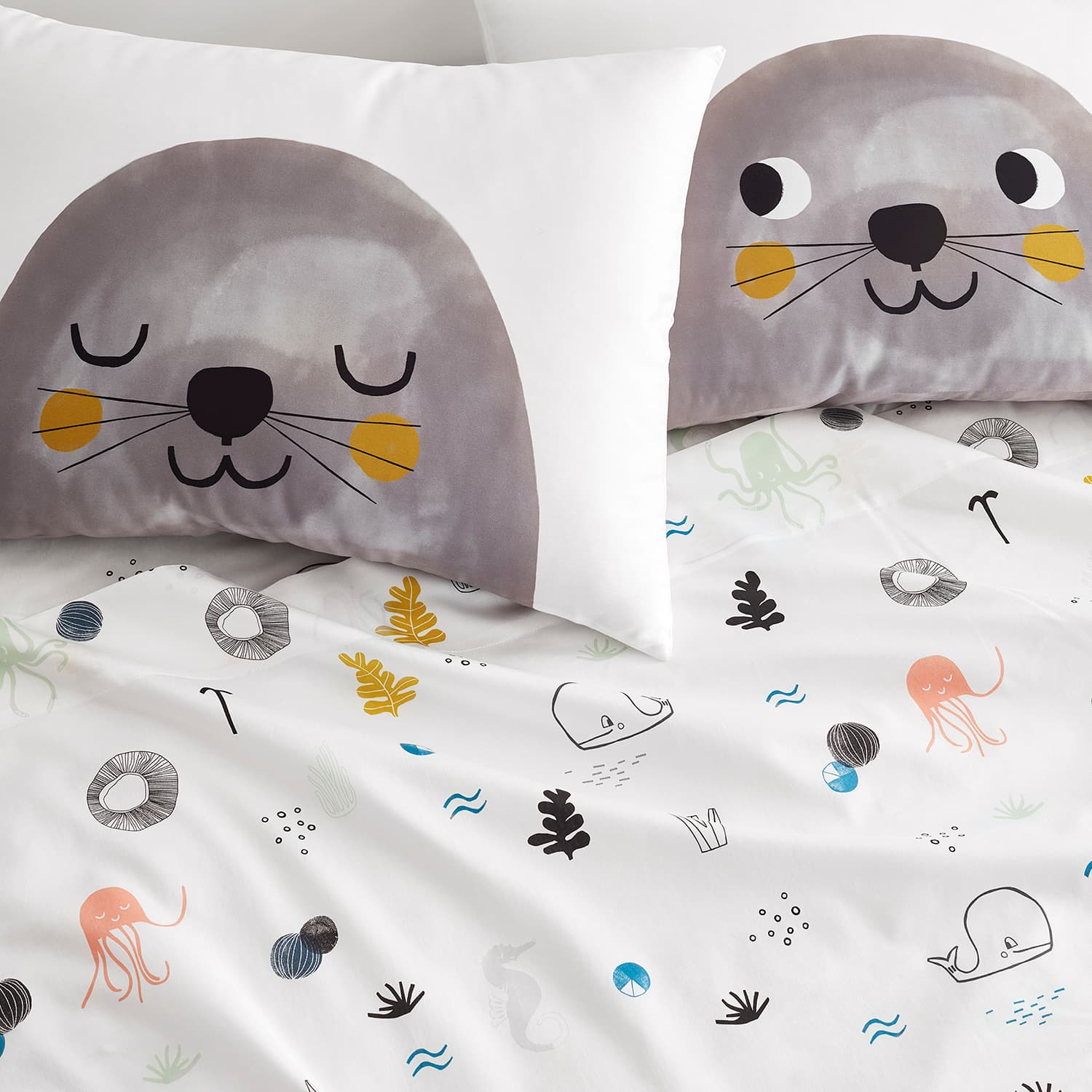 ROOKIE HUMANS TODDLER PILLOWCASES 2 PACK UNDERWATER LOVE
