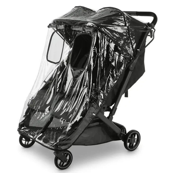 Uppababy Minu Duo rain shield with clear viewing window for stroller