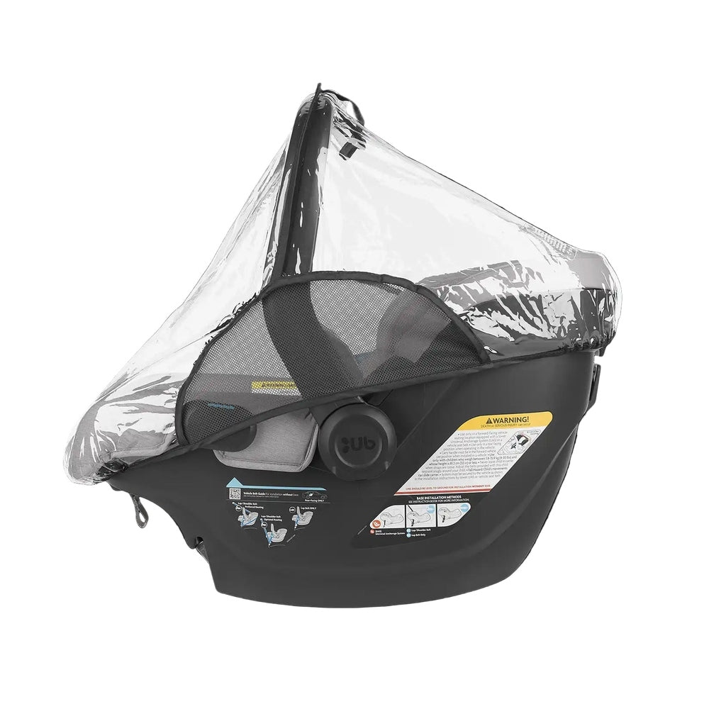 UPPABABY Rain Shield for Aria and Mesa car seats with clear rain cover keeping baby dry.