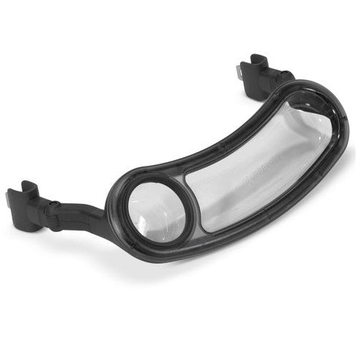 Uppababy Ridge snack tray with black frame and transparent tray surface for stroller