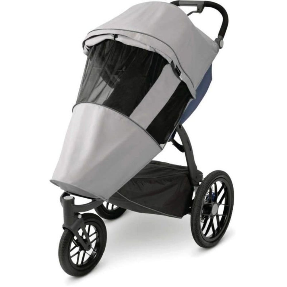 Uppababy Sun and Bug Shield for Ridge stroller, gray fabric with mesh bug screen