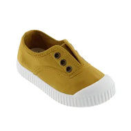 Victoria Shoes Rubber-Toecap Canvas Curry