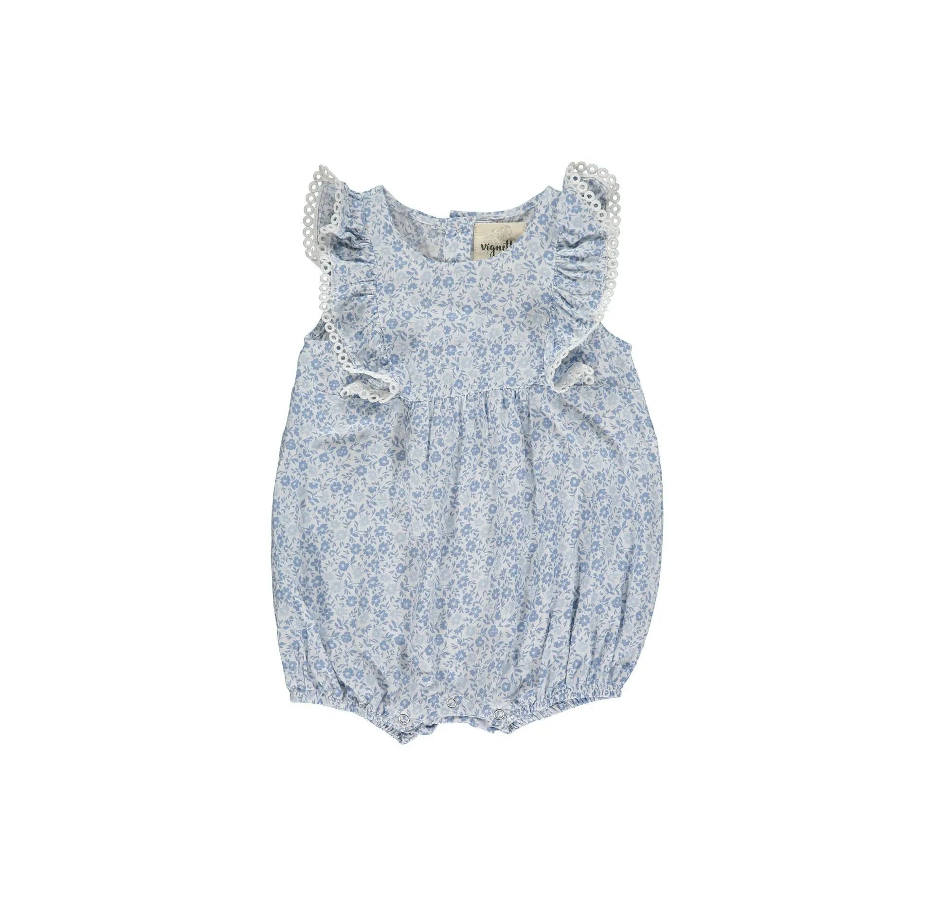 Vignette Poppy Bubble In Blue Ditsy Floral