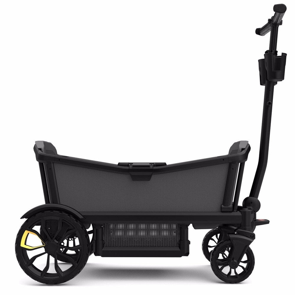 VEER All-Terrain Cruiser Wagon in black with large wheels and adjustable push handle
