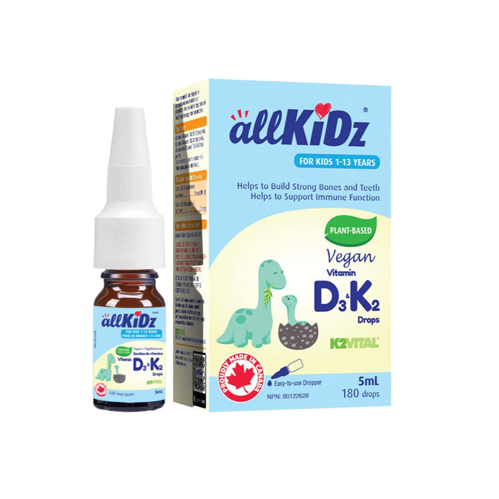 ALLKIDZ VEGAN VITAMIN D3&K2 DROPS 5ML - baby enRoute