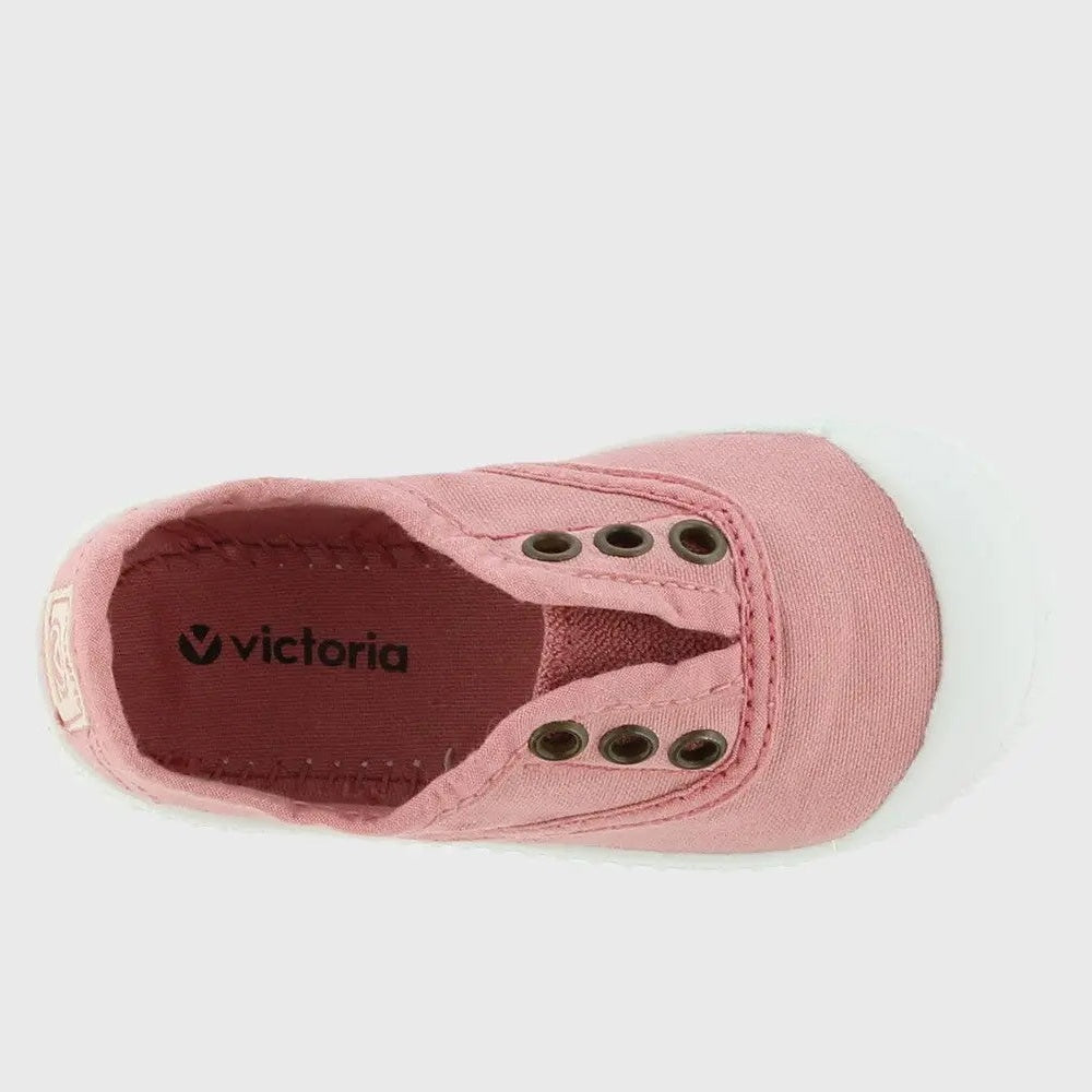 Victoria Shoes Rubber Toecap Canvas Nude