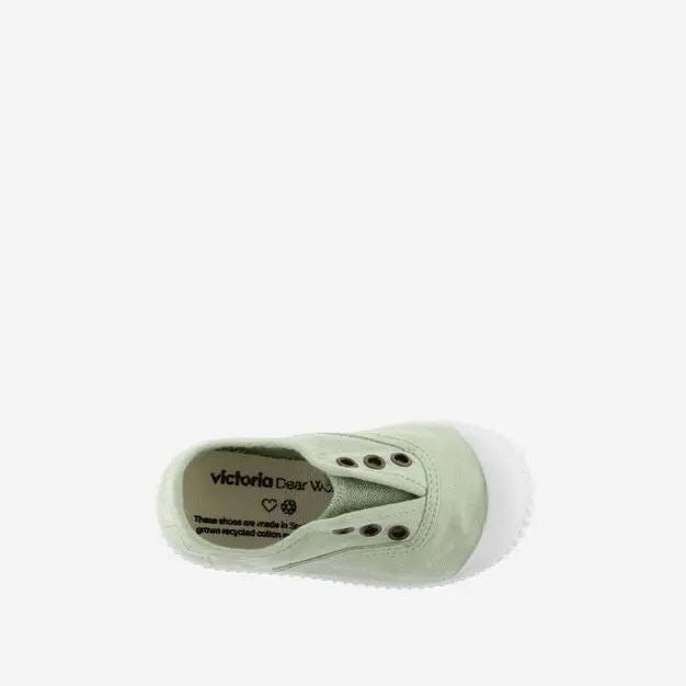 Victoria Shoes Rubber Toecap Canvas Tin Wasabi