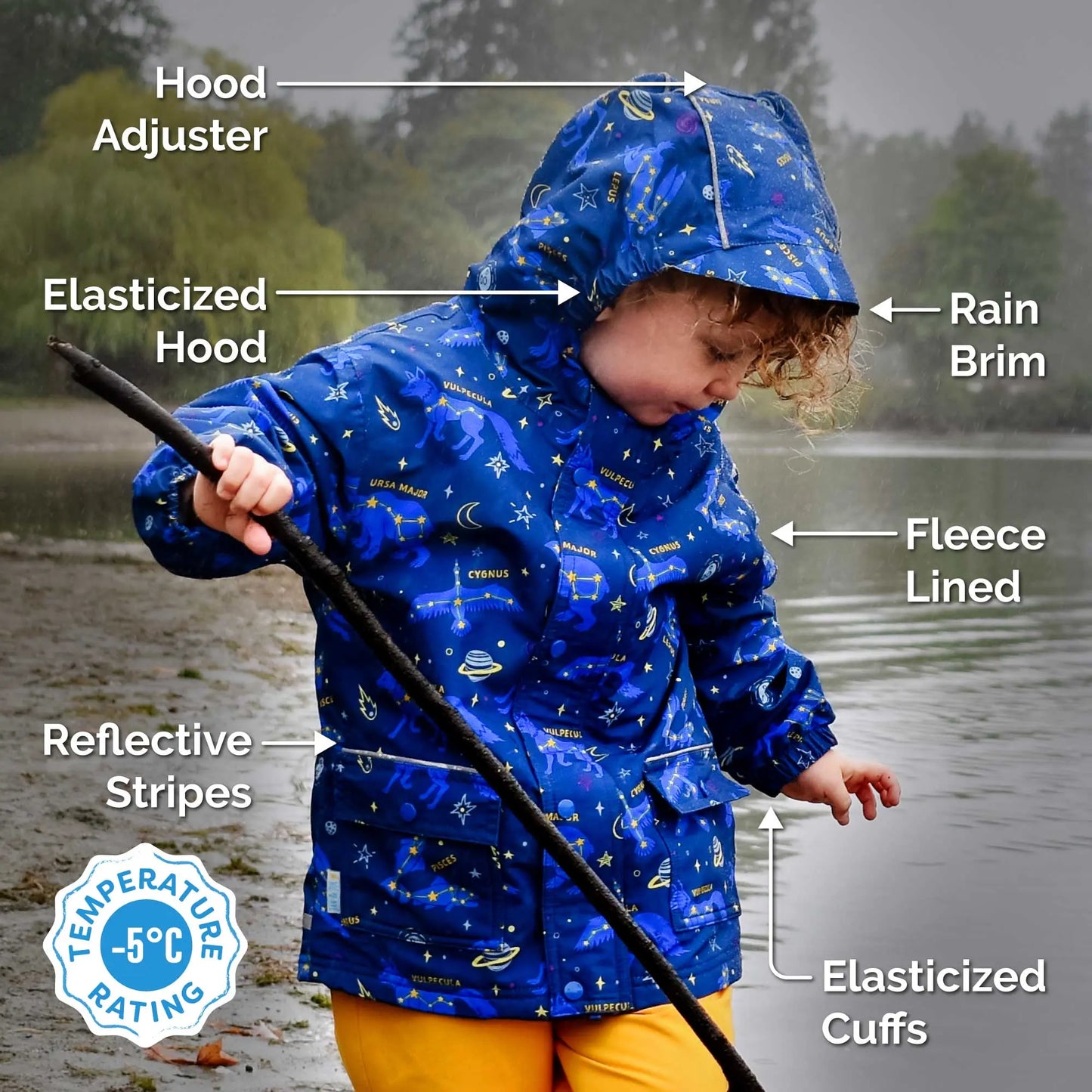 JAN & JUL WATERPROOF Cozy DRY RAIN JACKET YELLOW - baby enRoute