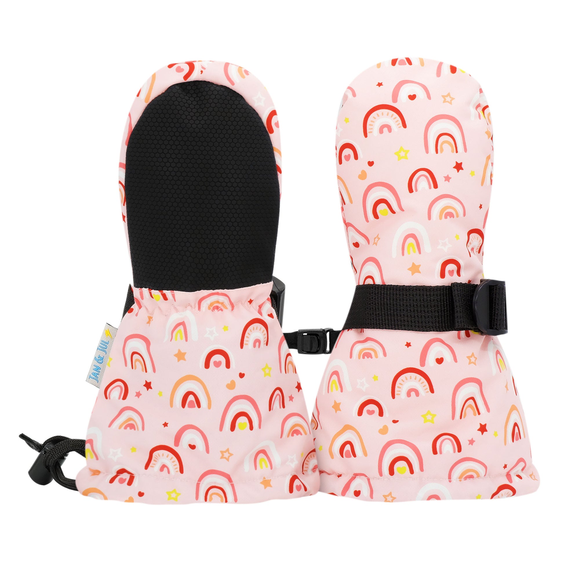 Jan & Jul Waterproof Toasty Dry Mitten Pink Rainbow