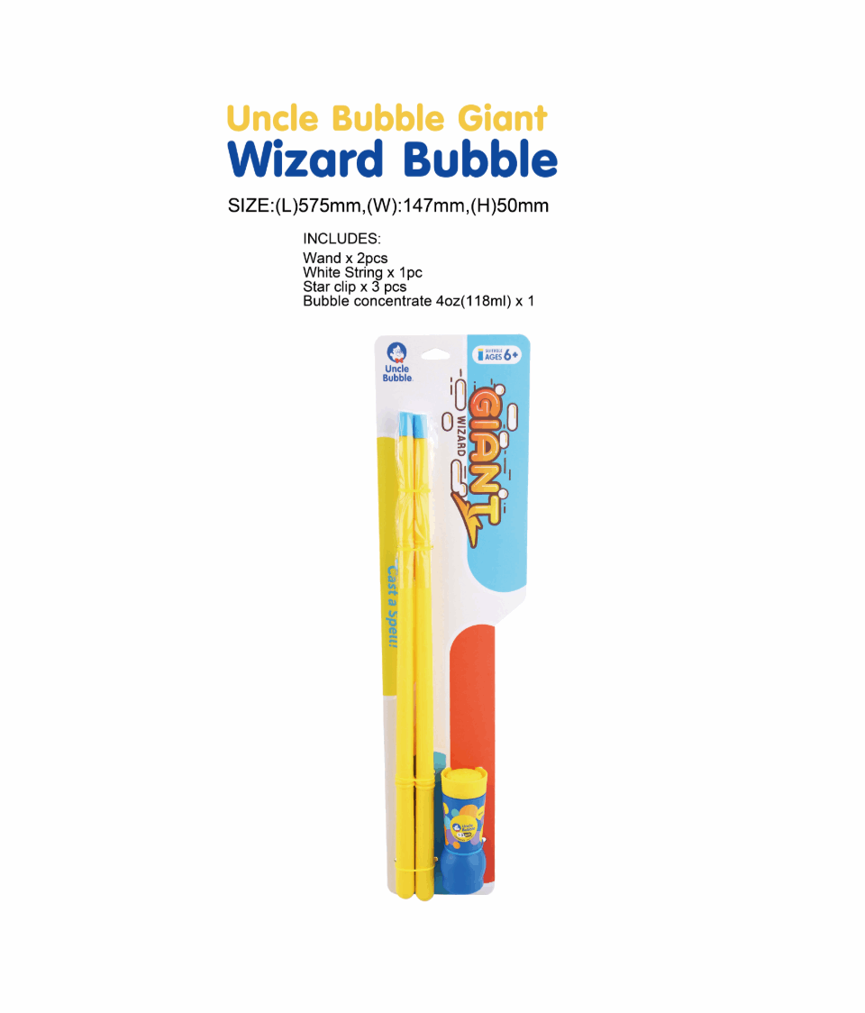 UNCLE BUBBLE GIANT WIZARD WITH 4OZ CONCENTRATE BUBBLE SOLUTION - baby enRoute