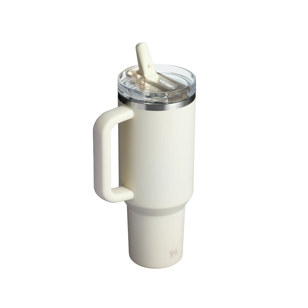 Stanley Quencher Protour flip straw tumbler 40 oz, cream with handle