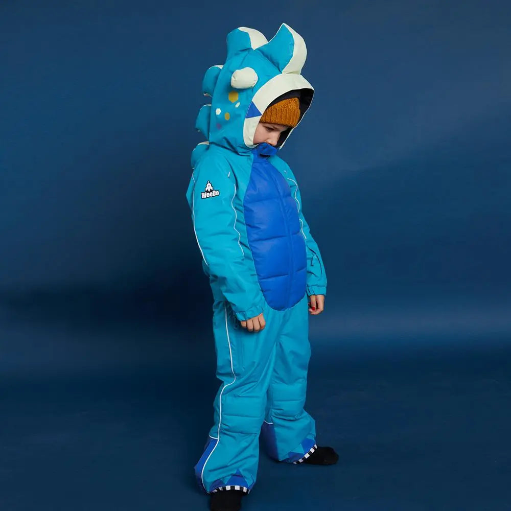 Weedo Blue Mondo Monster Snowsuit + Matching Gloves