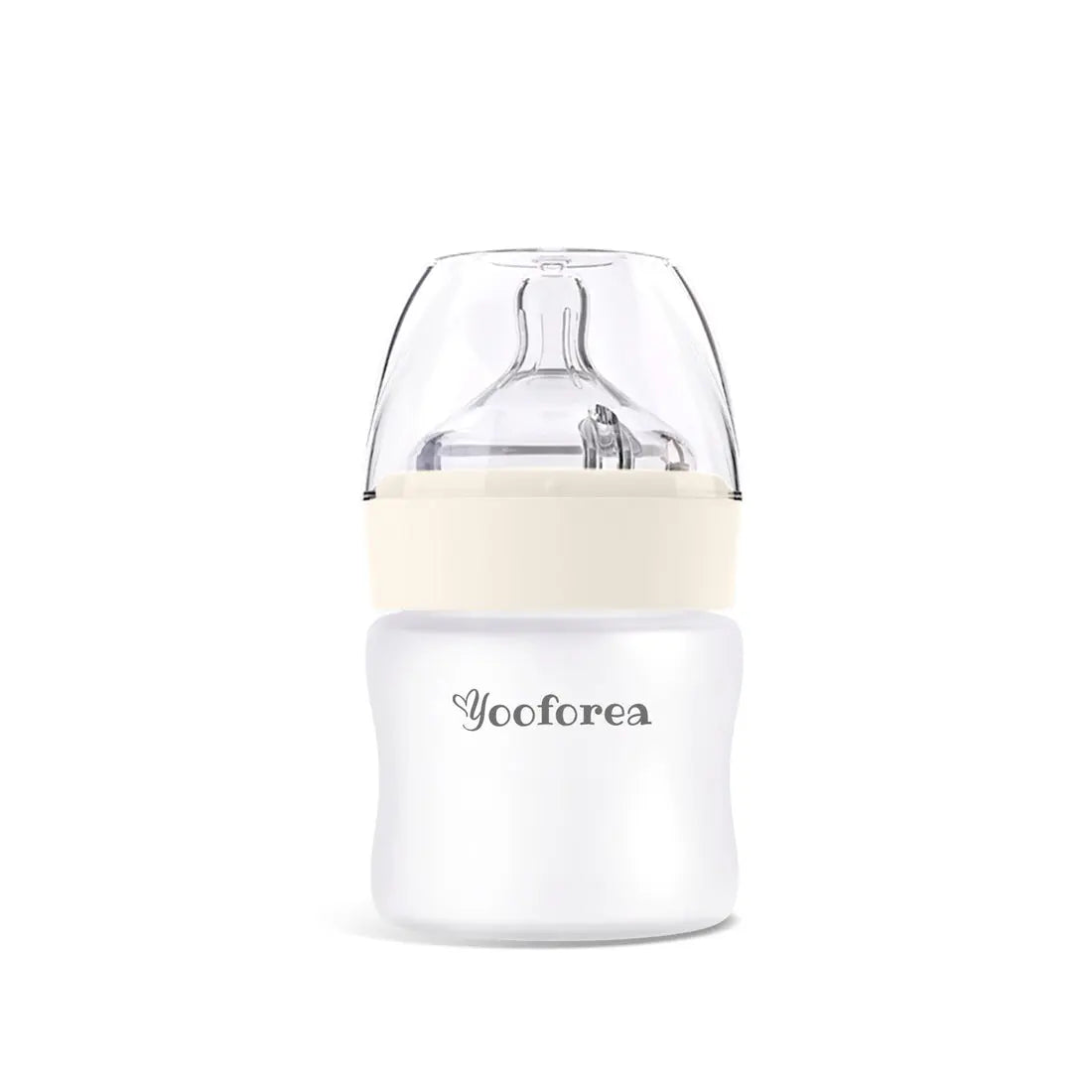 Yooforea Silicone Coated Glass Baby Bottle 3Oz/90Ml