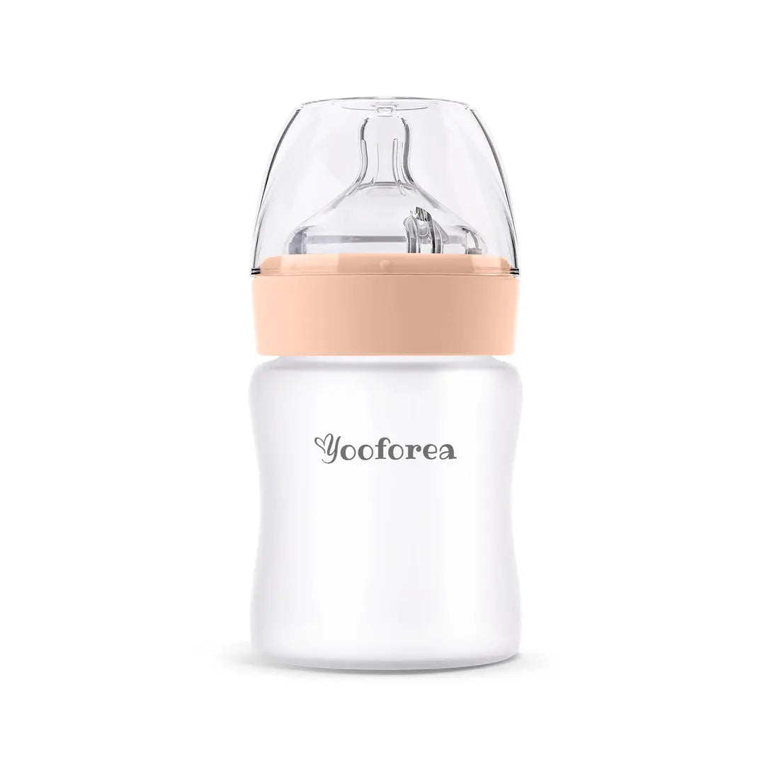 Yooforea Silicone Coated Glass Baby Bottle 5Oz/150Ml