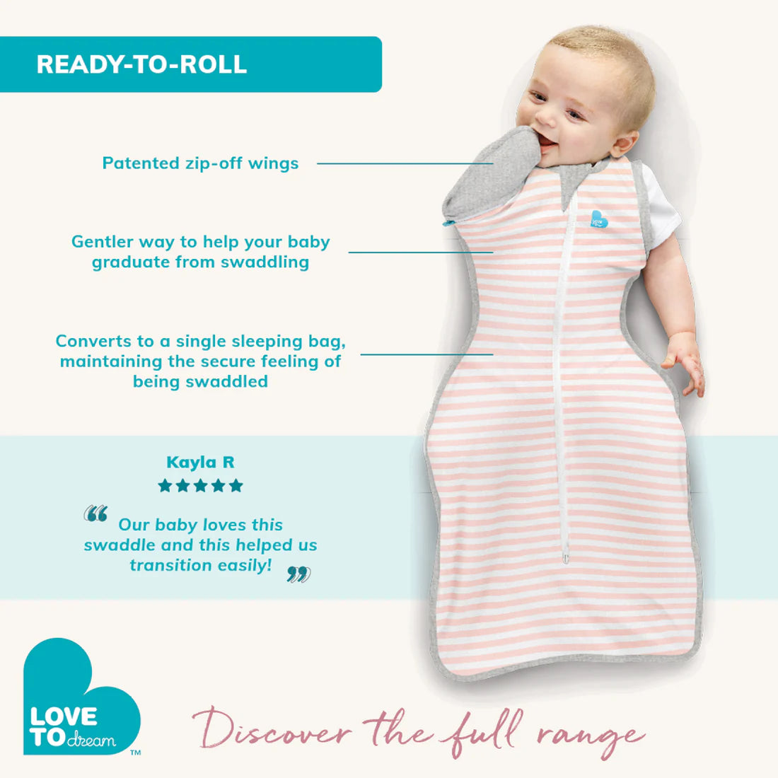 LOVE TO DREAM TRANSITION BAG QUILTED COTTON 2.5 TOG OLIVE DREAMER - baby enRoute
