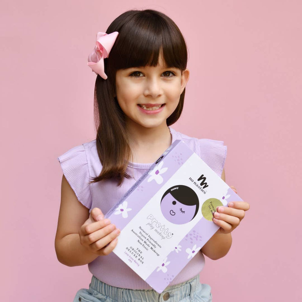 No Nasties Kids Nancy Kids Natural Pressed Powder Purple Makeup Palette Kit