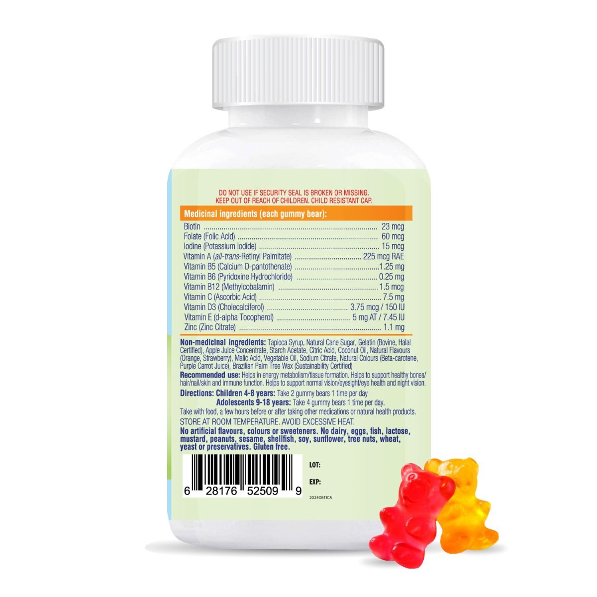 ALLKIDZ MULTI GUMMY BEARS 110S - baby enRoute