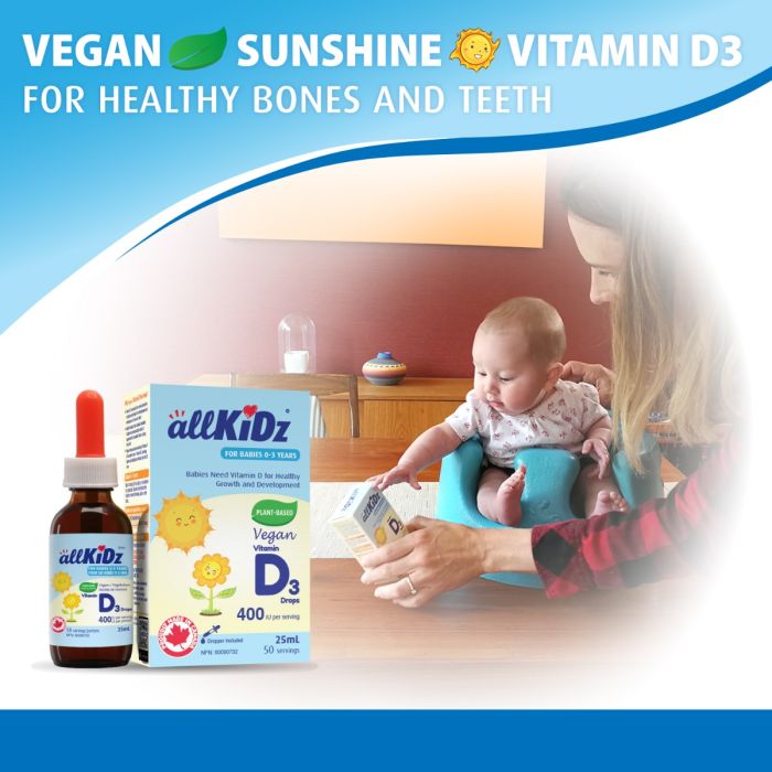 Allkidz Vegan Vitamin D3 Drops (400Iu) 25 ml