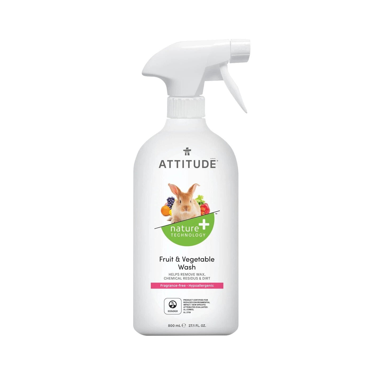 ATTITUDE FRUIT & VEGETABLE WASH 800ML - baby enRoute