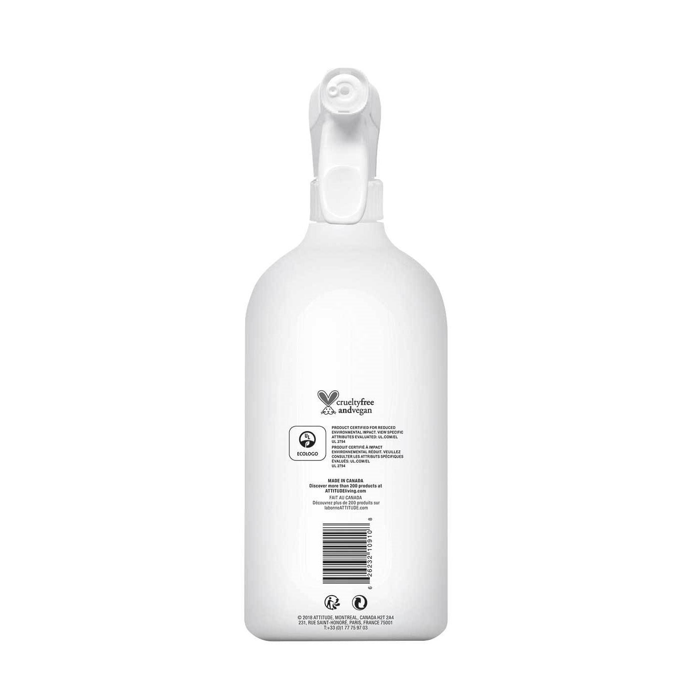 ATTITUDE NETTOYANT MULTI SURFACES DESINFECTANT 99.9% 800 ML - baby enRoute