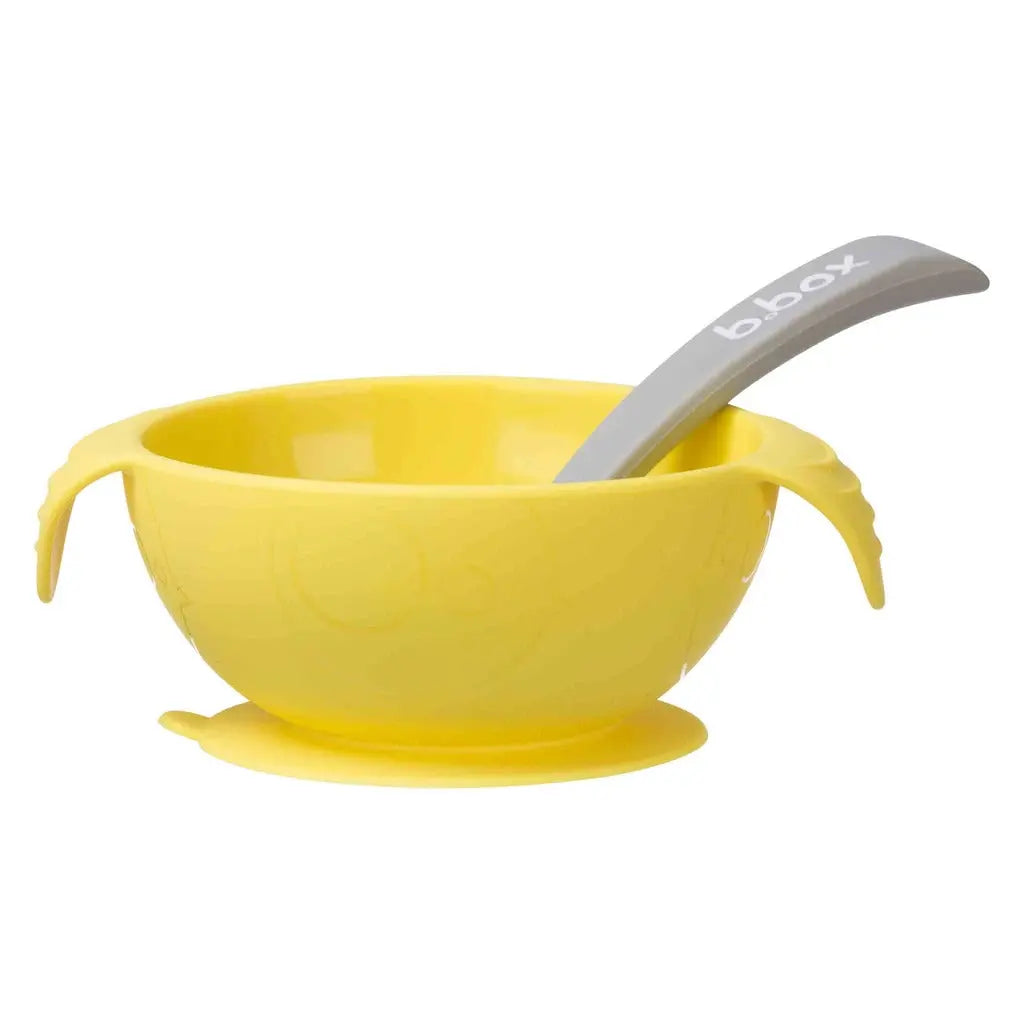 B.BOX  SILICONE FIRST FEEDING SET (SUCTION BOWL AND SPOON) - baby enRoute