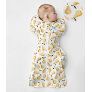 LOVE TO DREAM SWADDLE UP ORIGINAL COTTON 1.0 TOG PEAR PRINT OCHRE