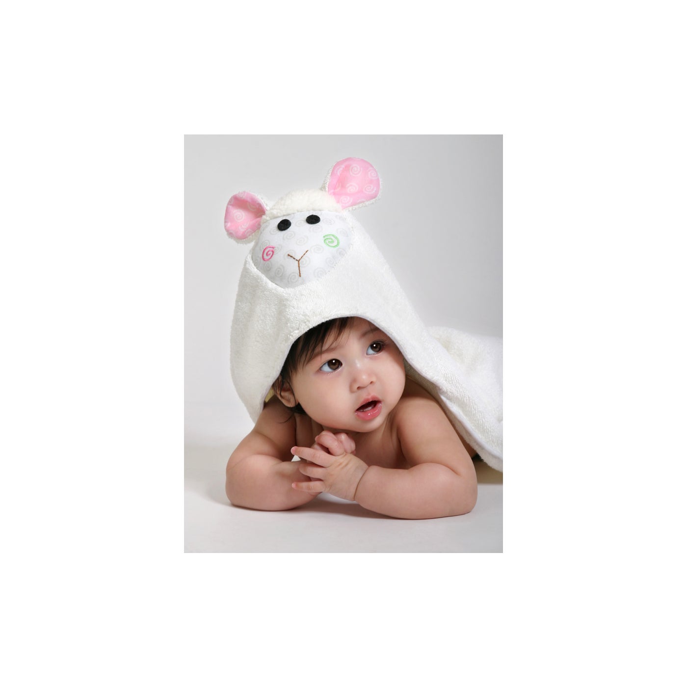 ZOOCCHINI BABY PLUSH TERRY HOODED BATH TOWEL LOLA THE LAMB