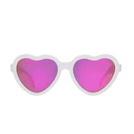 BABIATORS HEART SHAPE POLARIZED MIRRORED SUNGLASSES WHITE 6Y