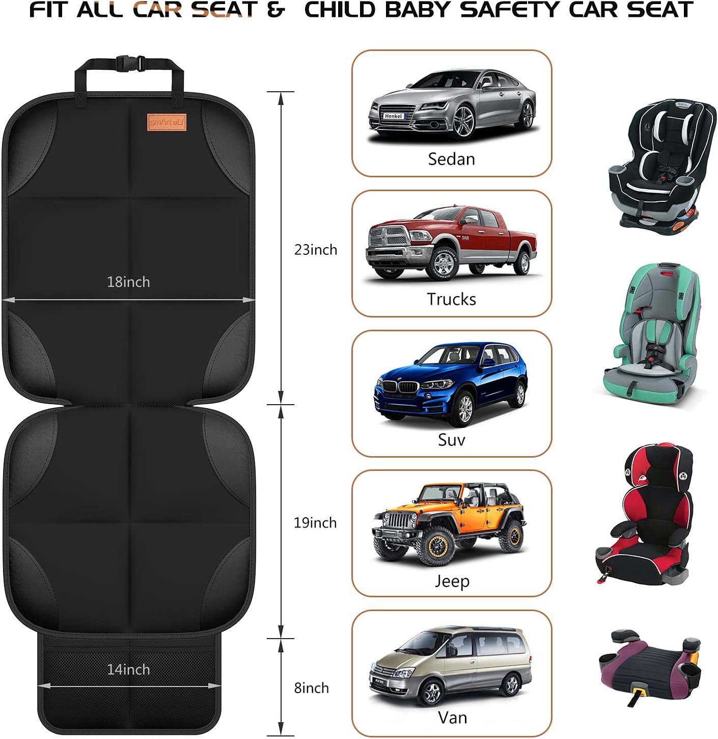 Smart Elf Car Seat Protector 2Pack