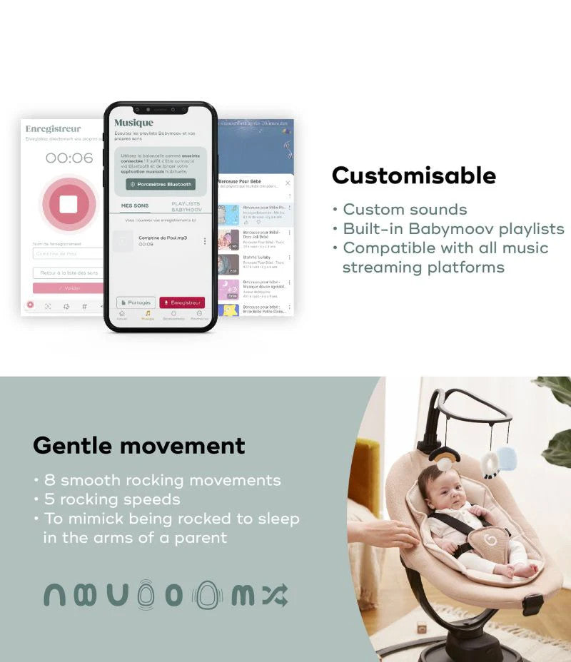 Babymoov Baby Swing Swoon Evolution Connect Mocca