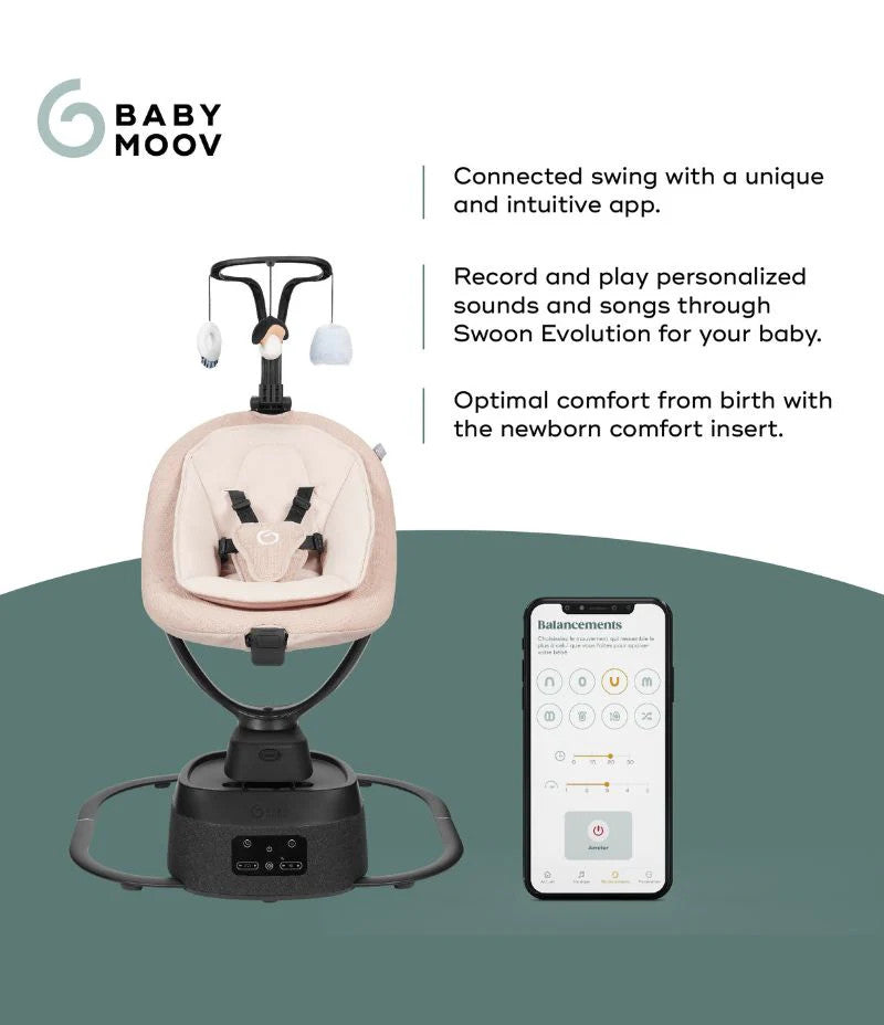 Babymoov Baby Swing Swoon Evolution Connect Mocca