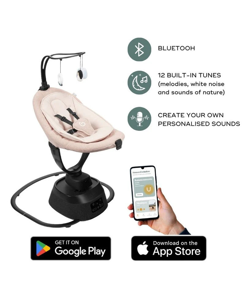 Babymoov baby swing Swoon Evolution Connect mocca