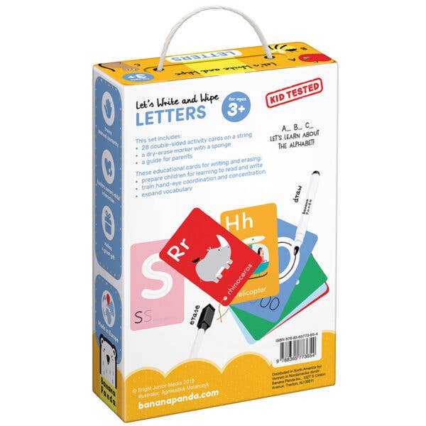 BANANA PANDA LET'S WRITE AND WIPE LETTERS 3+ - baby enRoute