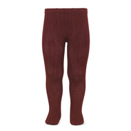Condor Rib Basic Tights Granate