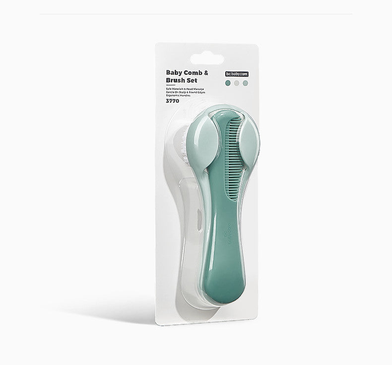 Bc Babycare Baby Comb & Brush Set Green