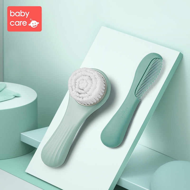 Bc Babycare Baby Comb & Brush Set Green