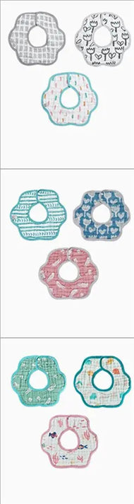 Bc Babycare Cotton Flower Shaped Bib 3Pcs