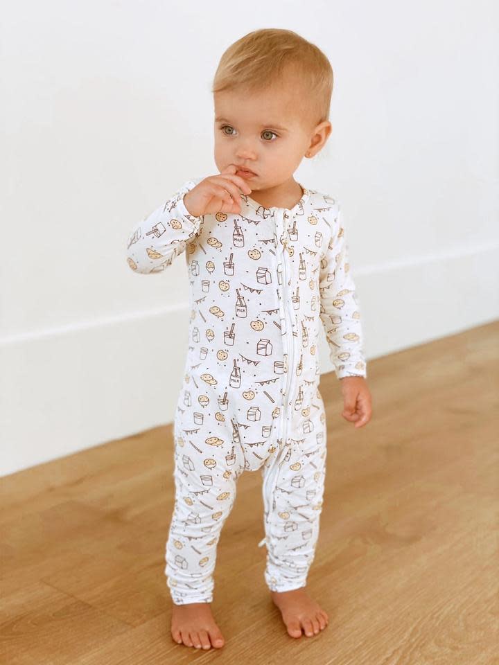 BELLABU BEAR MILK AND COOKIES ORIGINAL BAMBOO CONVERTIBLE FOOTIE