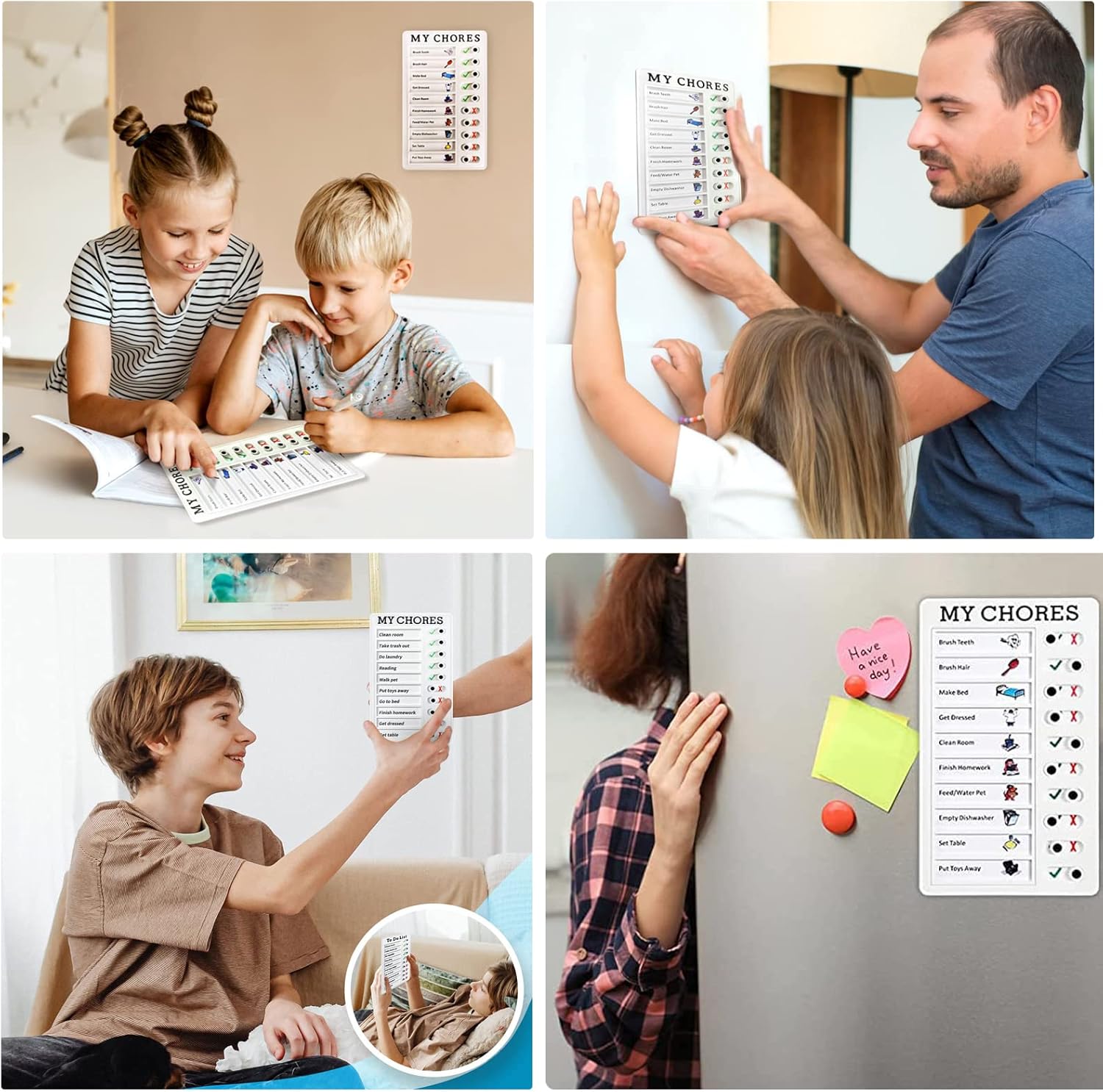 MY CHORES CHECKLIST DAILY SCHEDULE BOARD (2PC)