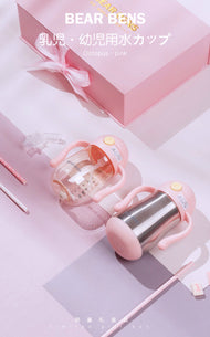 BEAR BENS WATER BOTTLE SET OCTOPUS PINK