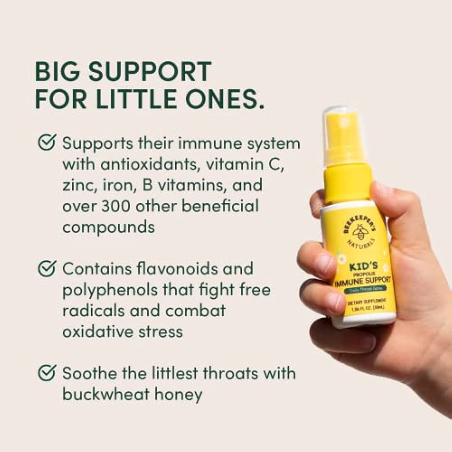 BEEKEEPER'S NATURALS PROPOLIS HONEY THROAT SPRAY FOR KIDS 30ML