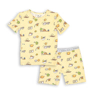 BELLABU BEAR BAMBOO KIDS SHORT SET LOVE YOU BRUNCHES